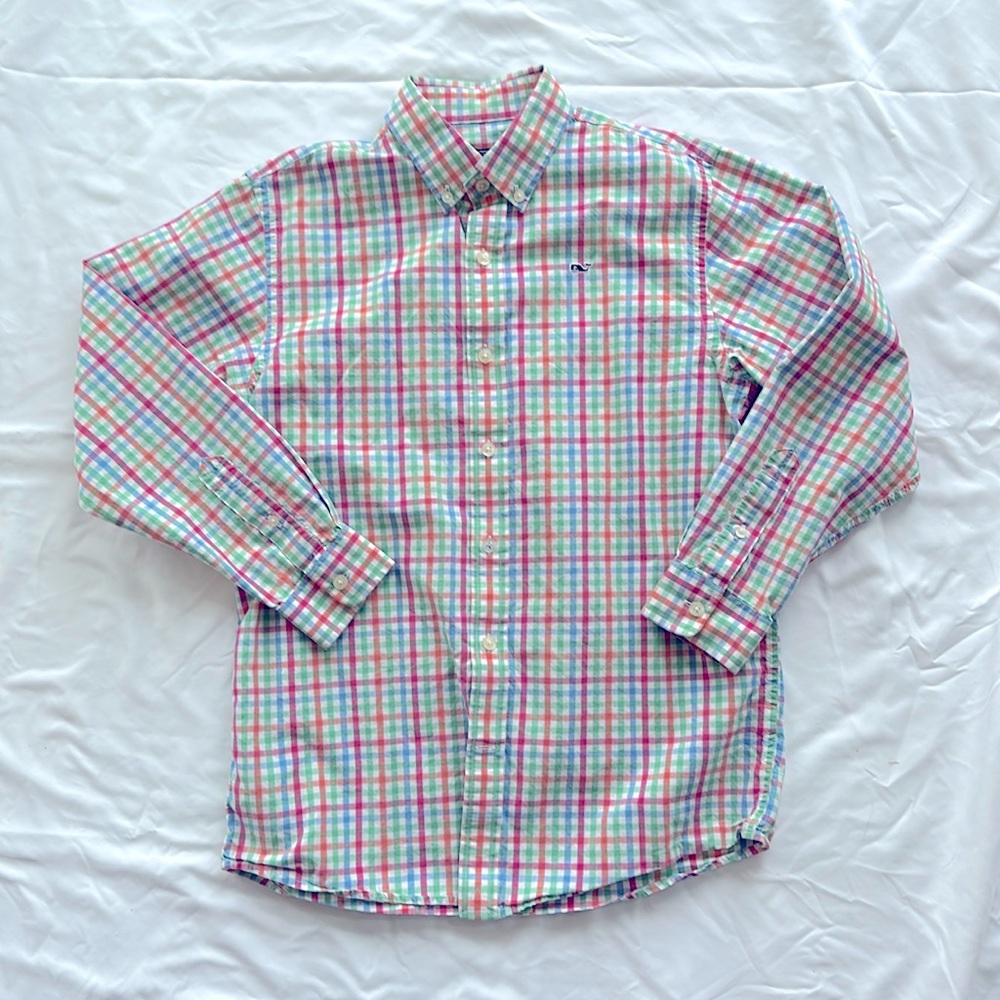 Vineyard Vines Boys Whale Shirt Size Medium (12-14)